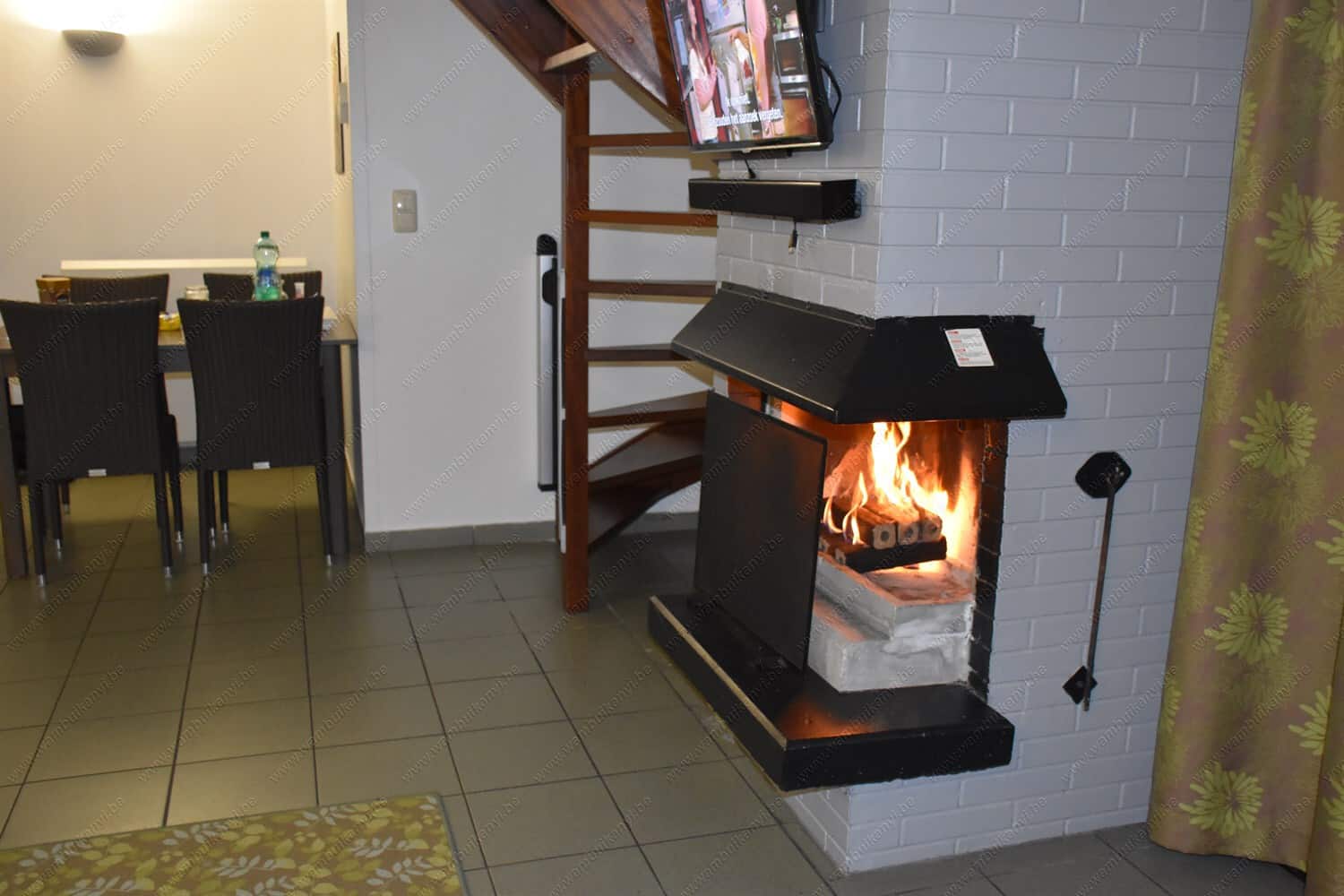 Fire place at the Sunparks in Belgium
